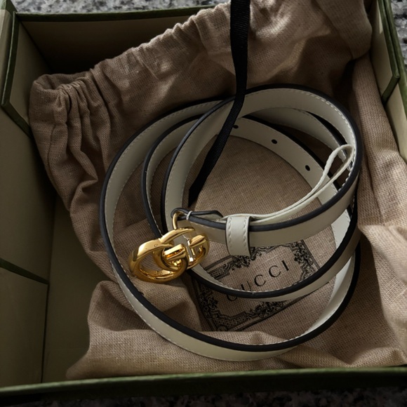 Gucci GG Marmont thin belt with shiny buckle - Picture 2 of 3